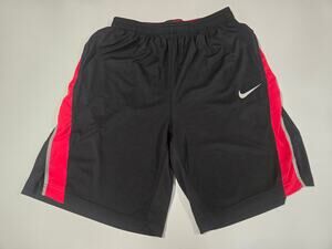 Nike Dri FIT Running Shorts Black Red Mens Large